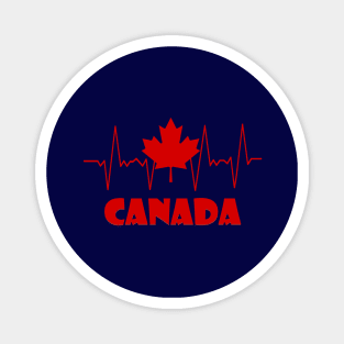 Canadian Maple Leaf Heartbeat II Magnet